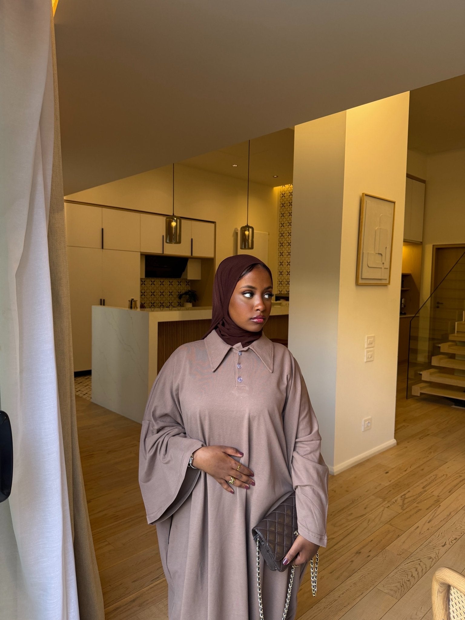 Robe Polo Siena Marron - TAHIRA