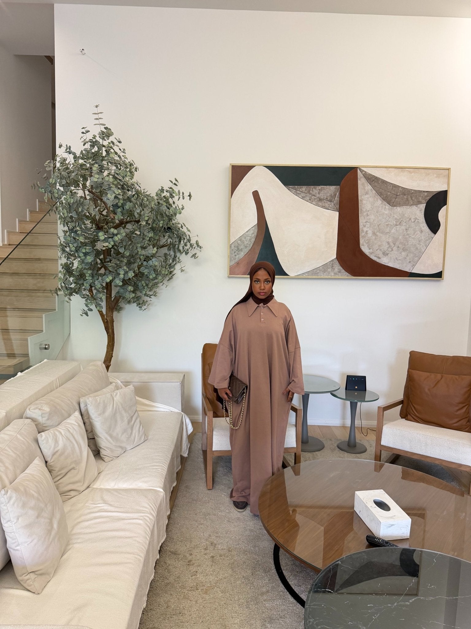Robe Polo Siena Marron - TAHIRA