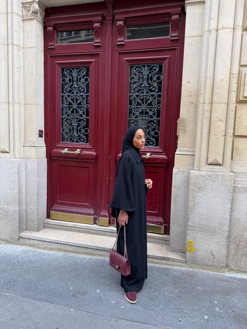 Robe Polo Siena Noir - TAHIRA