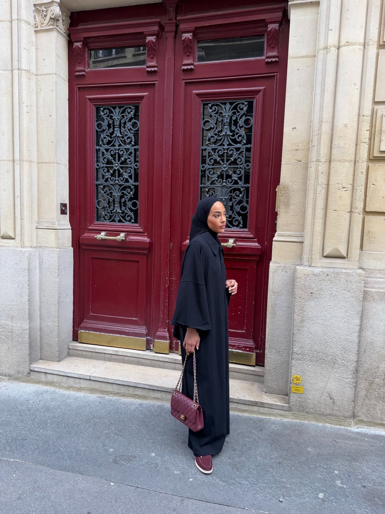 Robe Polo Siena Noir - TAHIRA