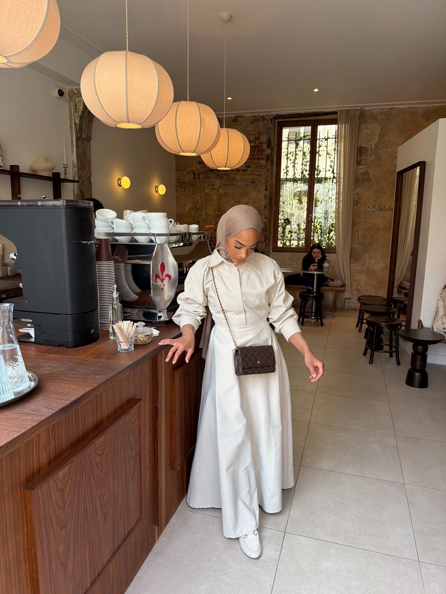 Robe Santorini Beige - TAHIRA