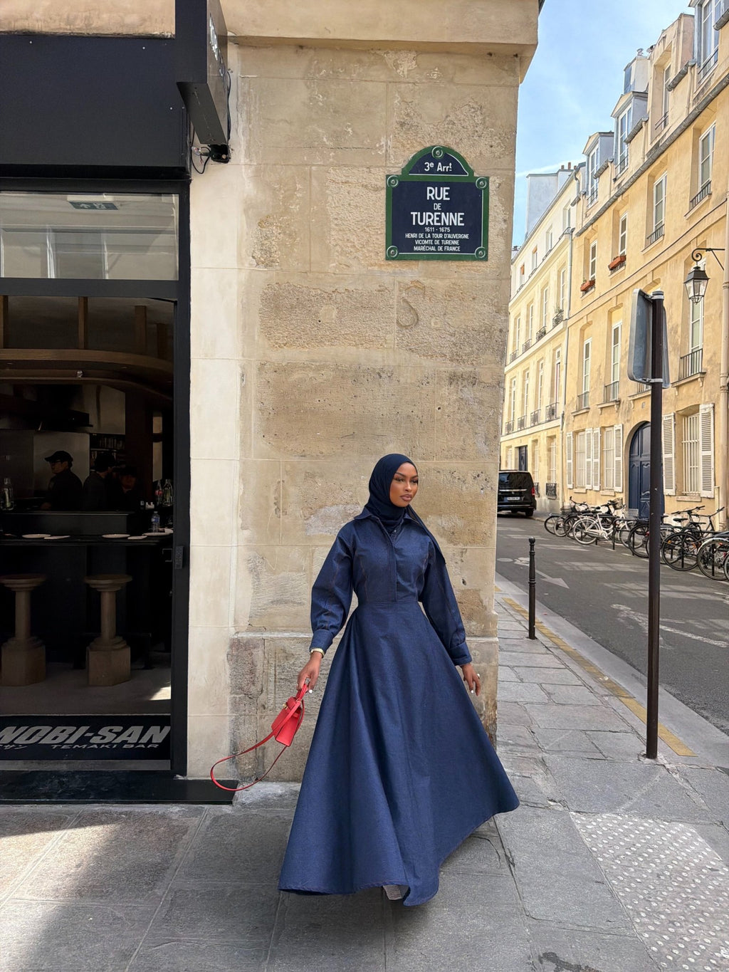 Robe Santorini Bleu jeans - TAHIRA