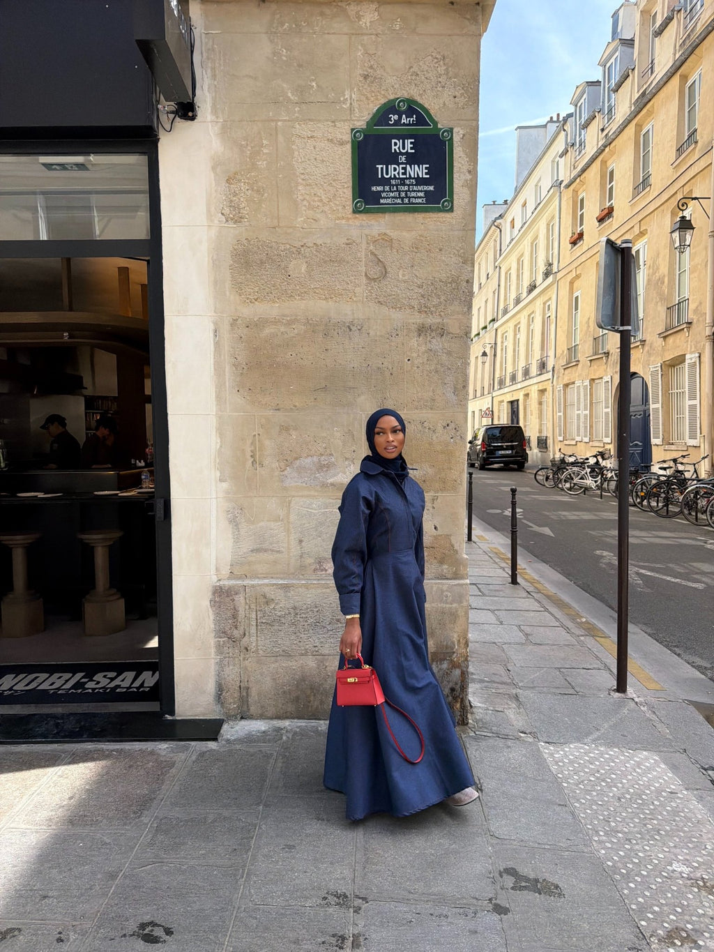 Robe Santorini Bleu jeans - TAHIRA