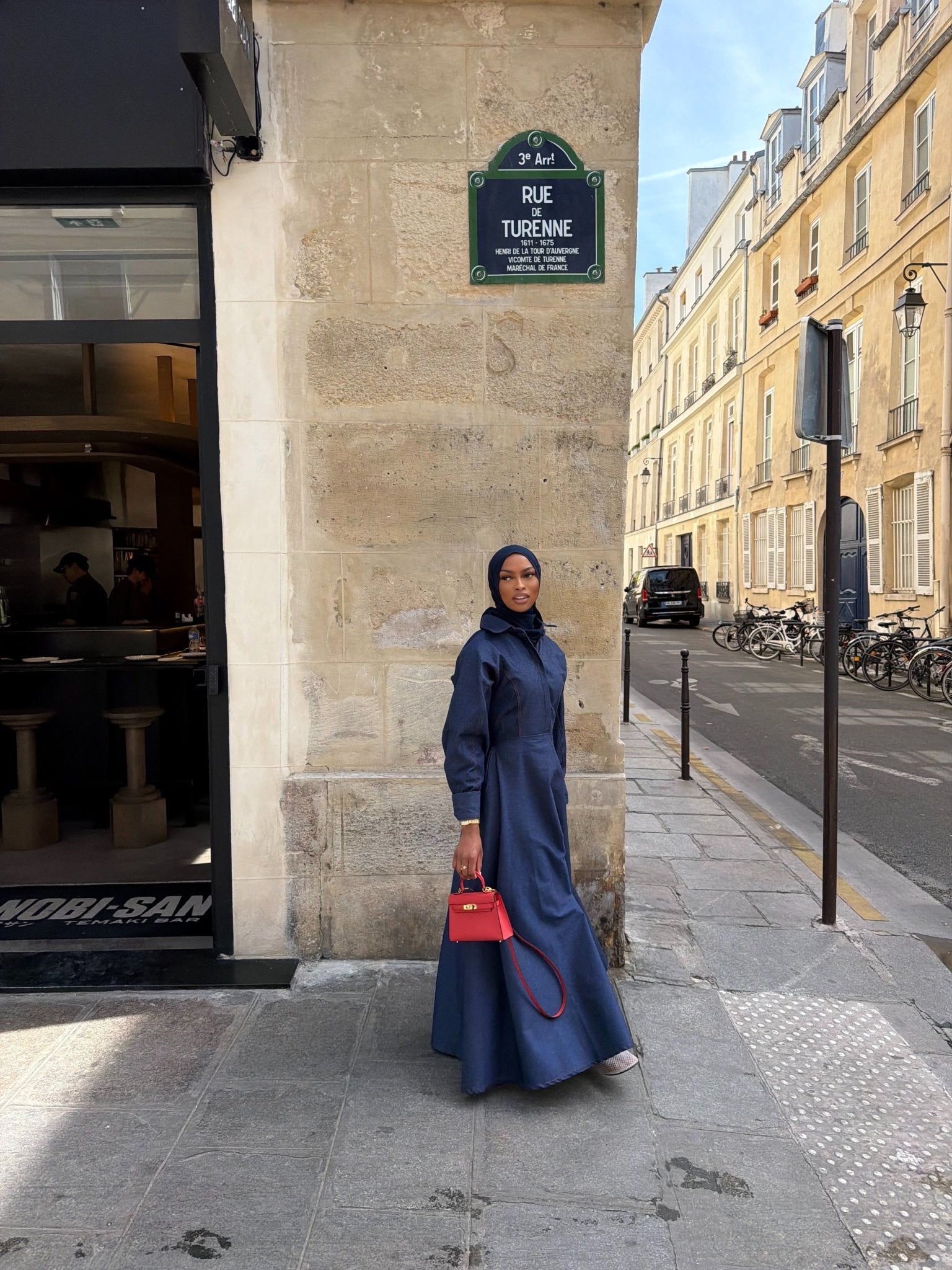 Robe Santorini Bleu jeans - TAHIRA