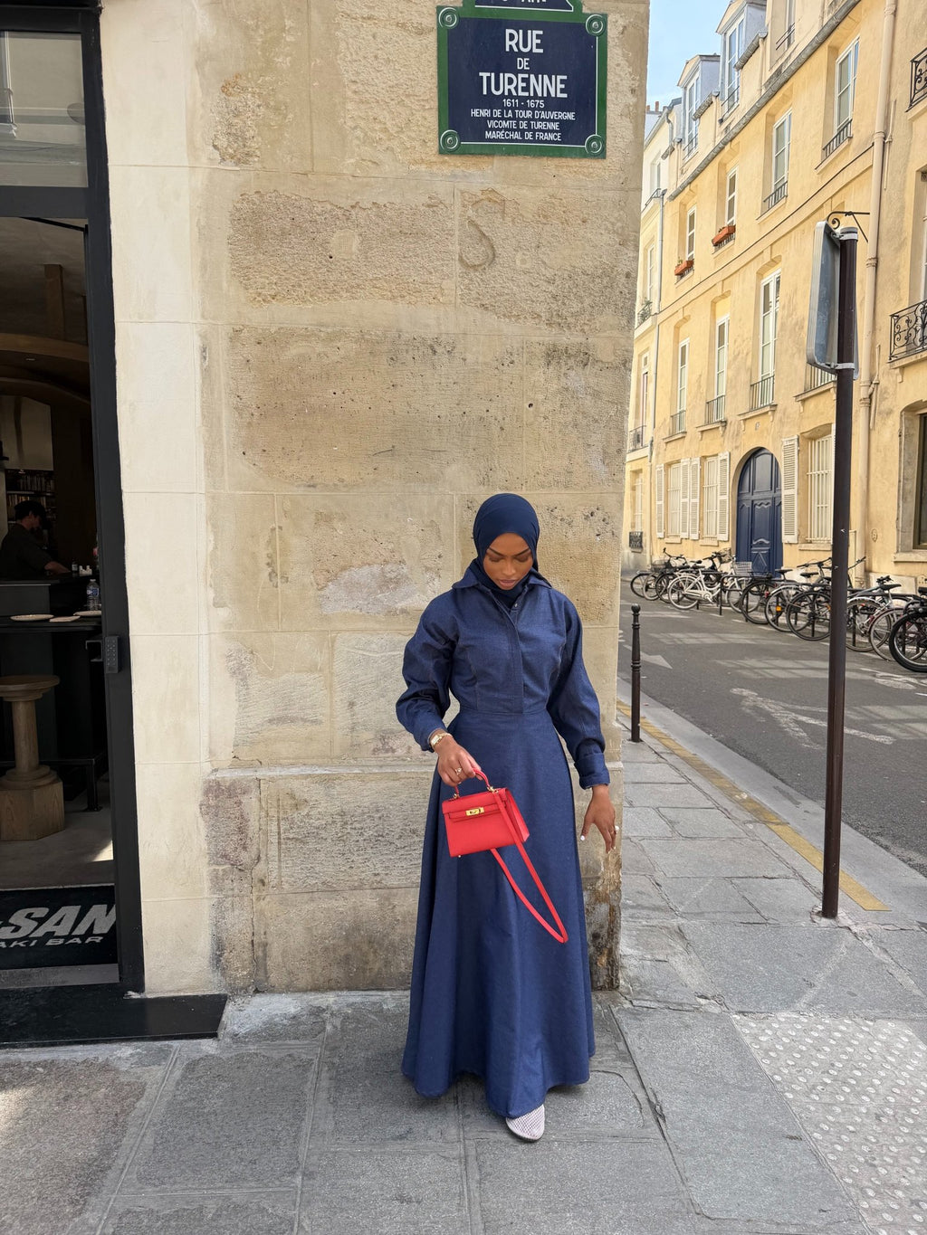 Robe Santorini Bleu jeans - TAHIRA