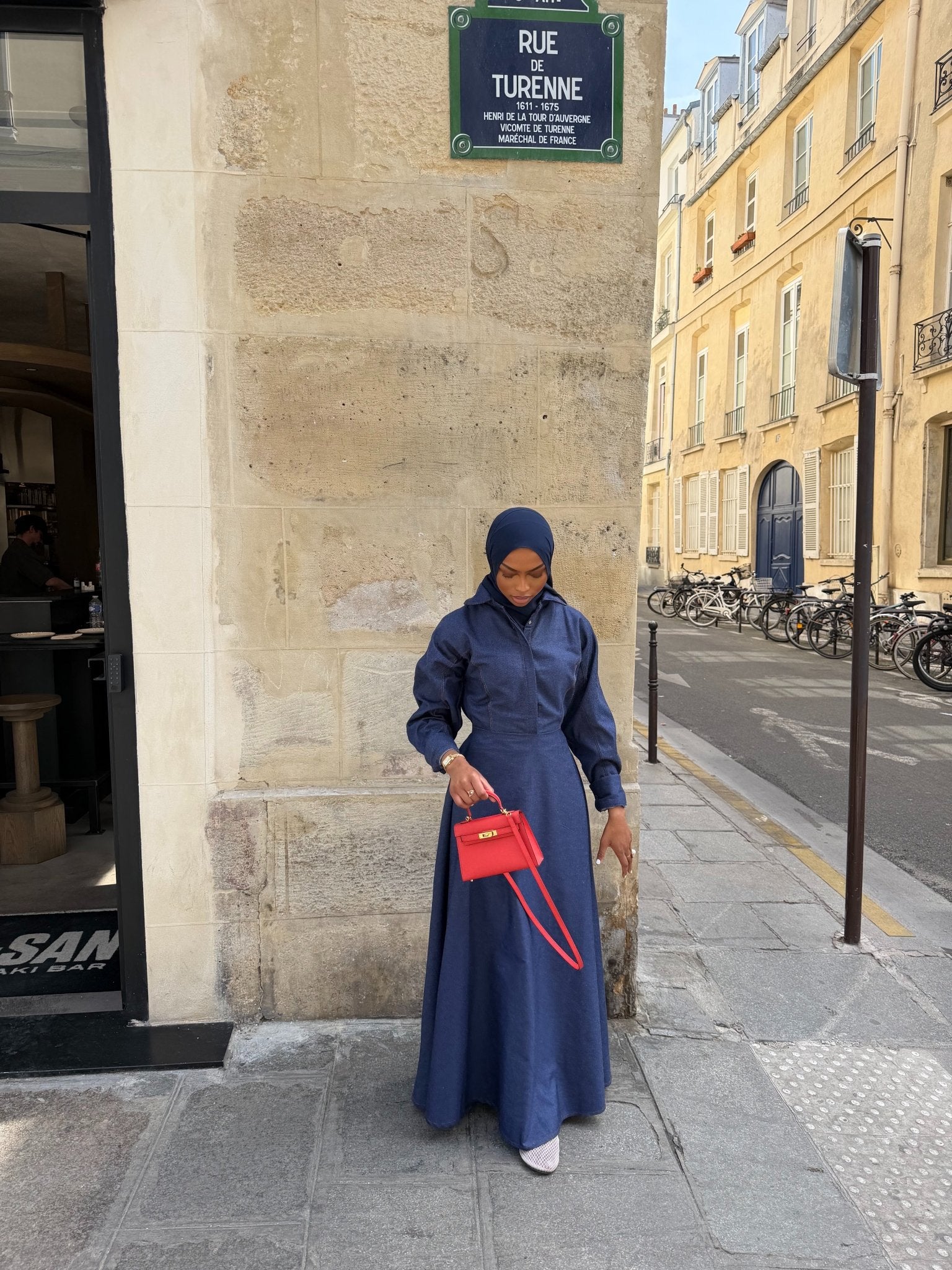 Robe Santorini Bleu jeans - TAHIRA