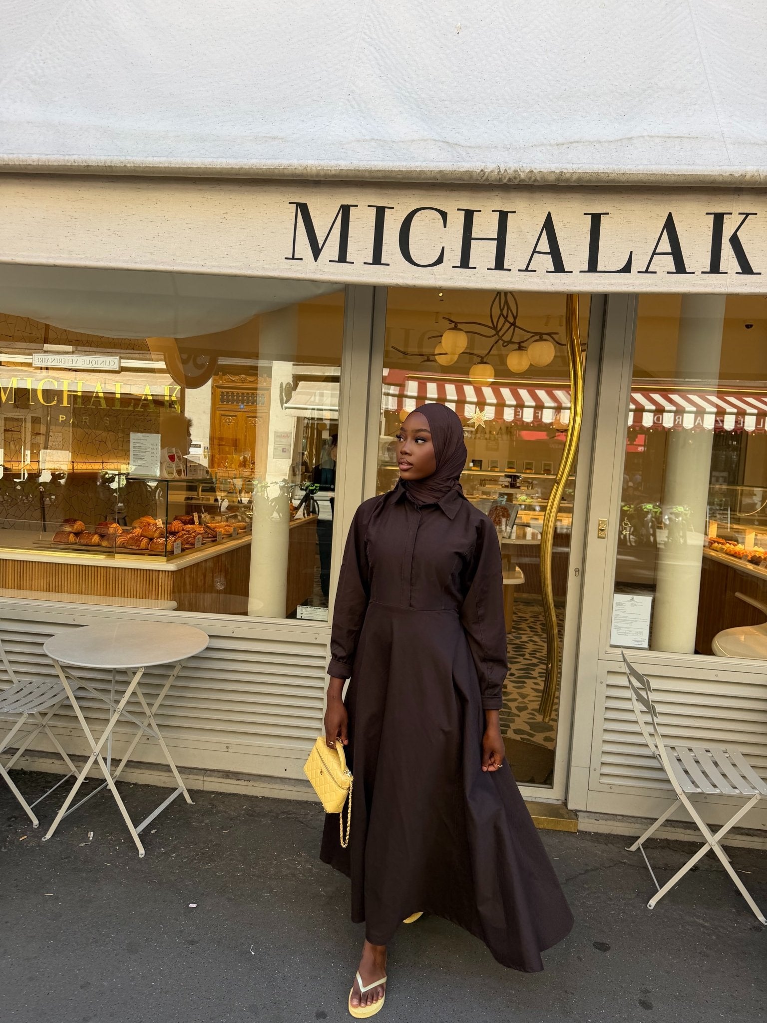 Robe Santorini Chocolat - TAHIRA