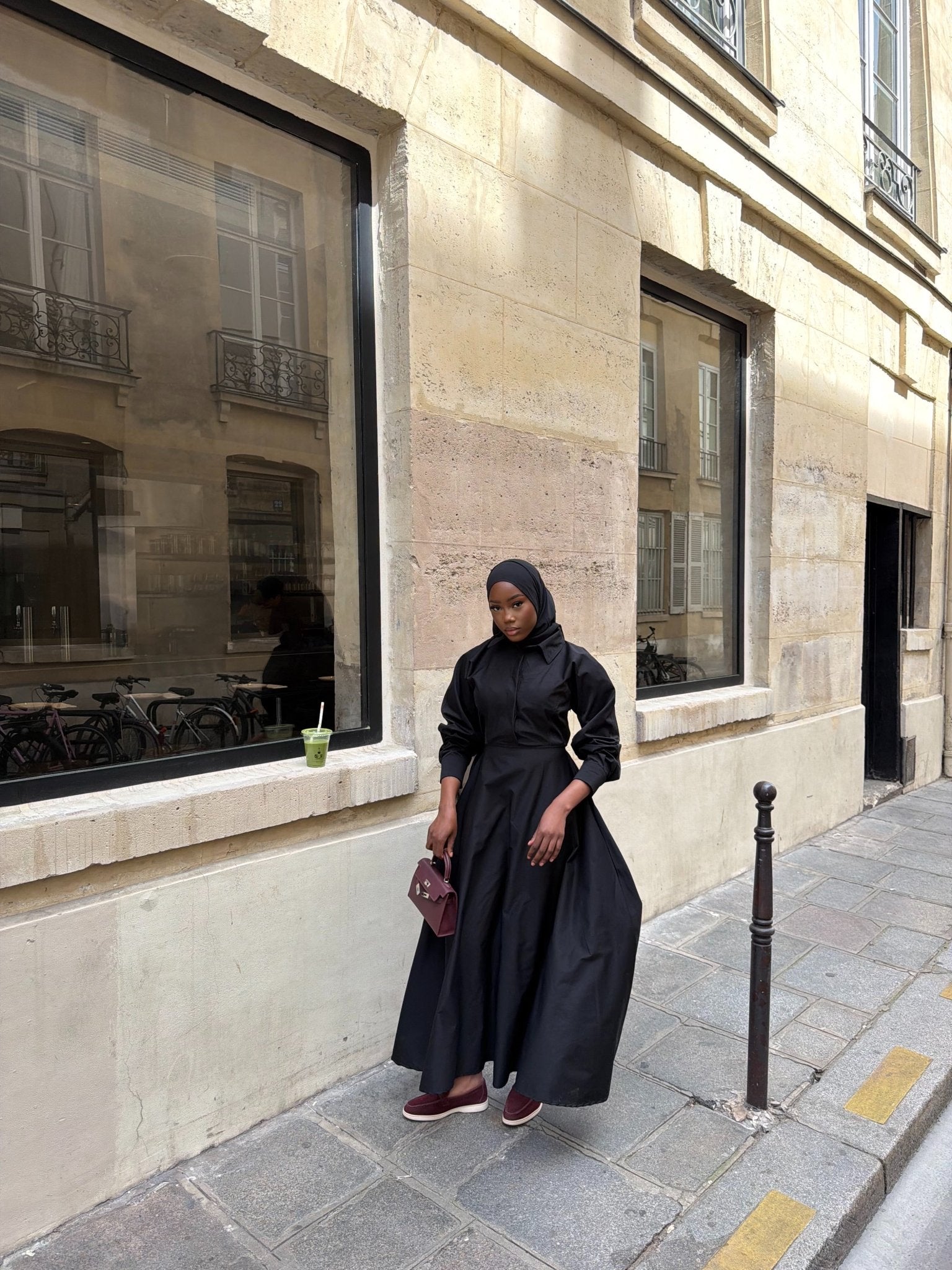 Robe Santorini Noir - TAHIRA