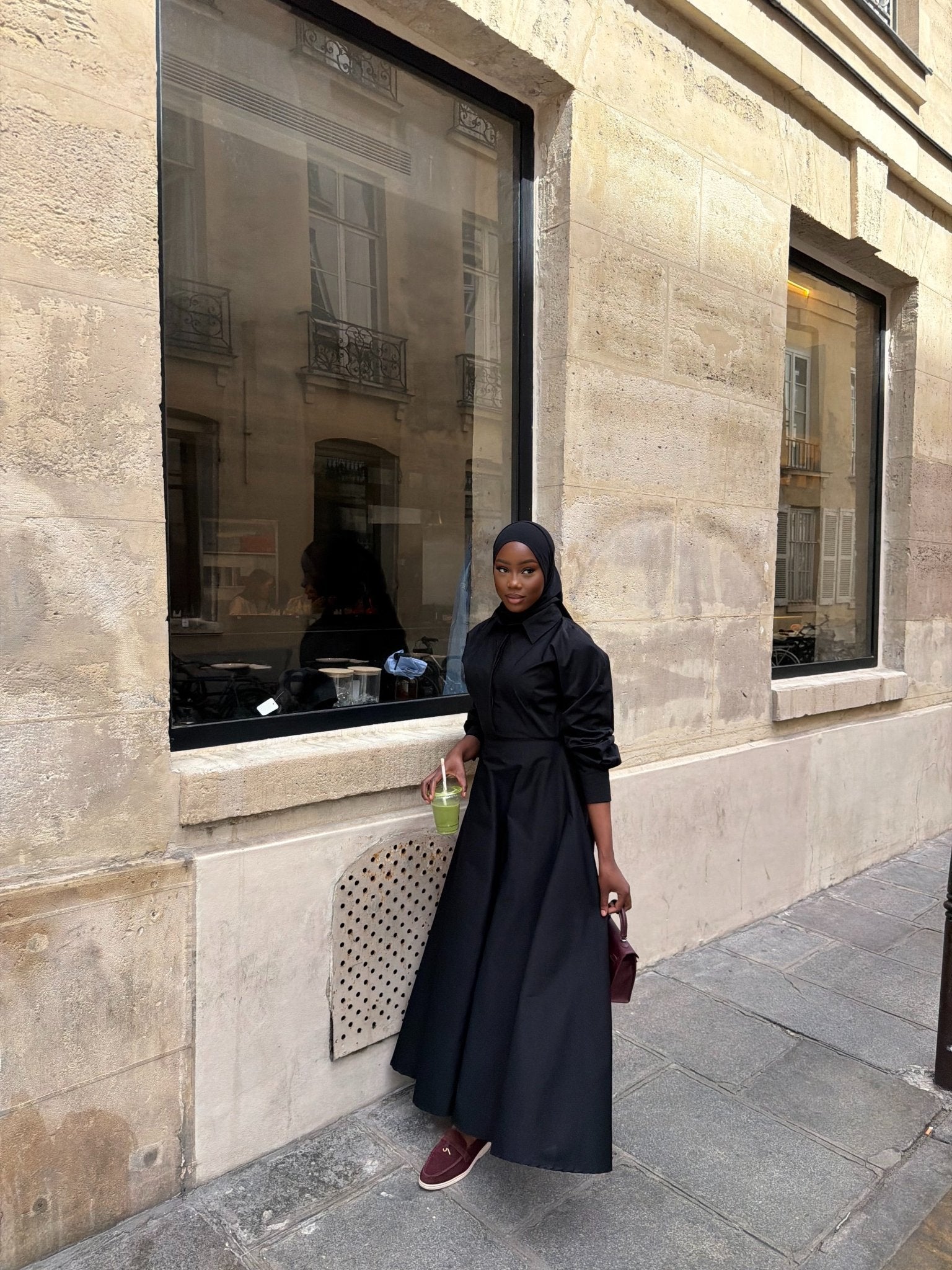 Robe Santorini Noir - TAHIRA