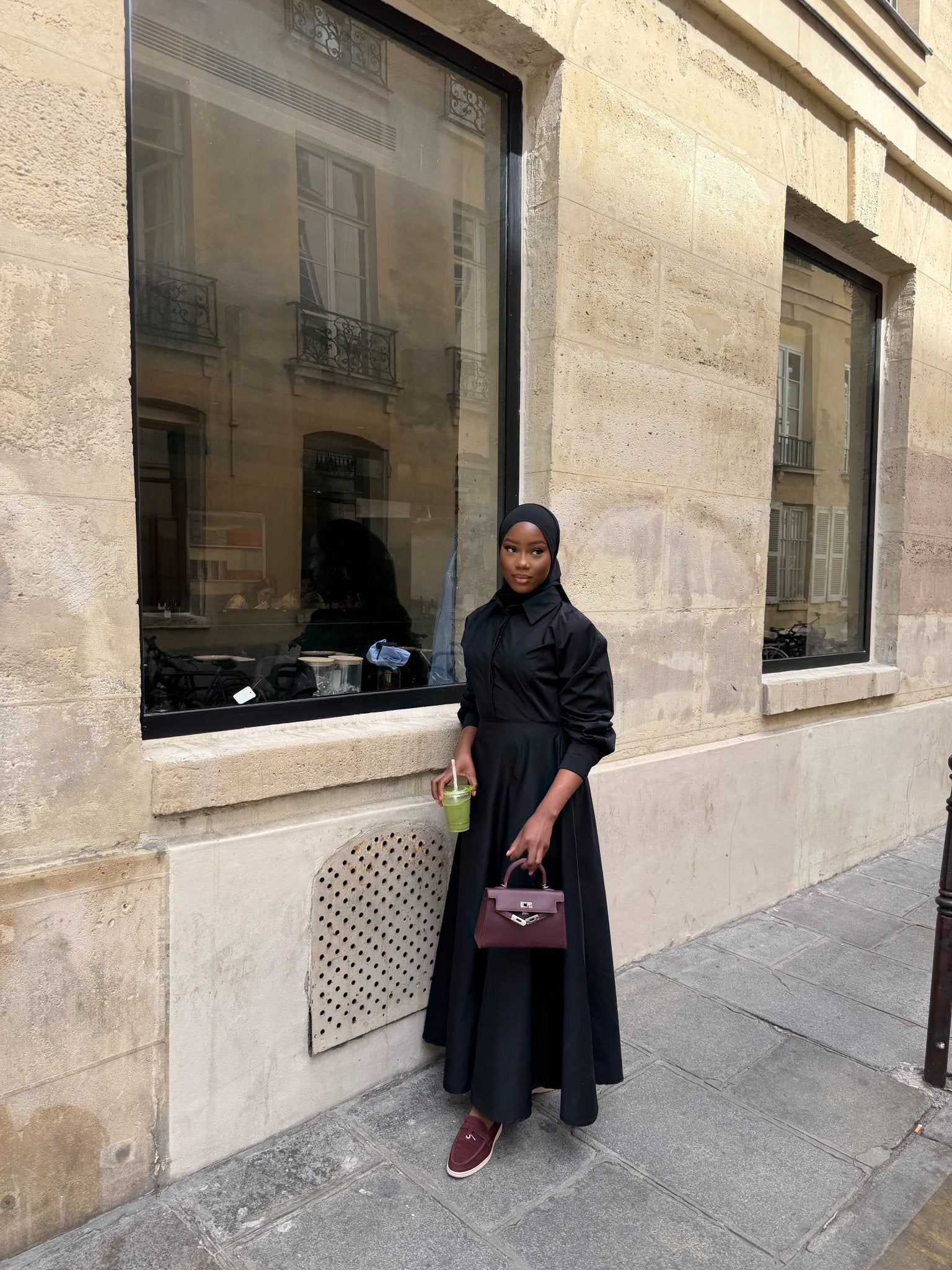 Robe Santorini Noir - TAHIRA