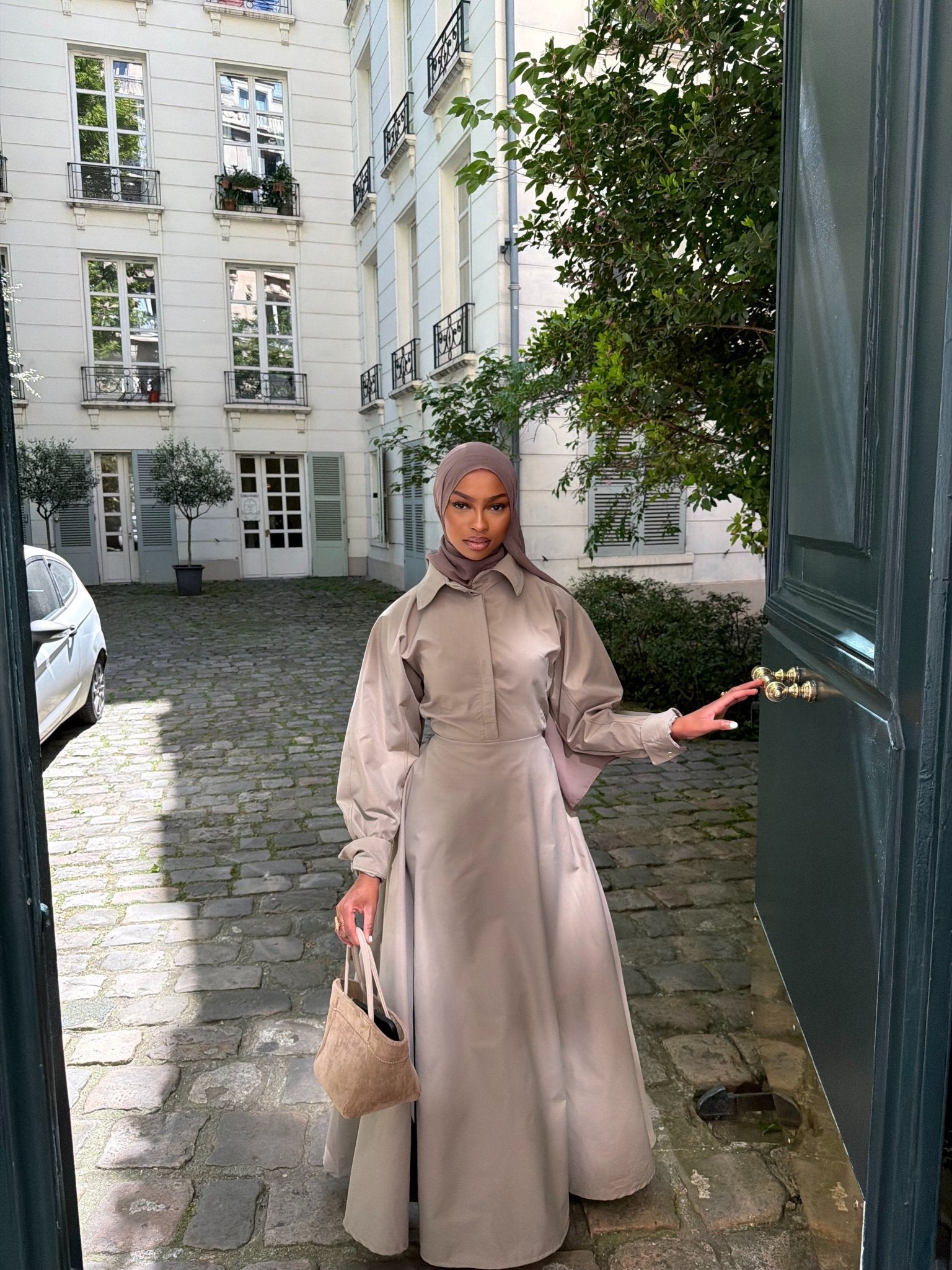 Robe Santorini Taupe - TAHIRA