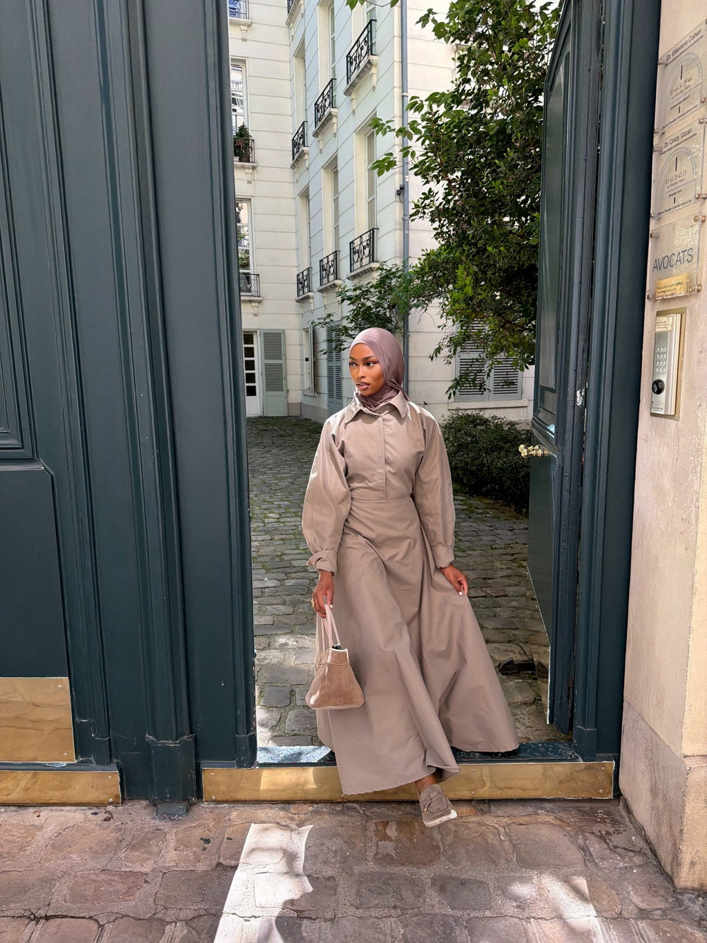 Robe Santorini Taupe - TAHIRA