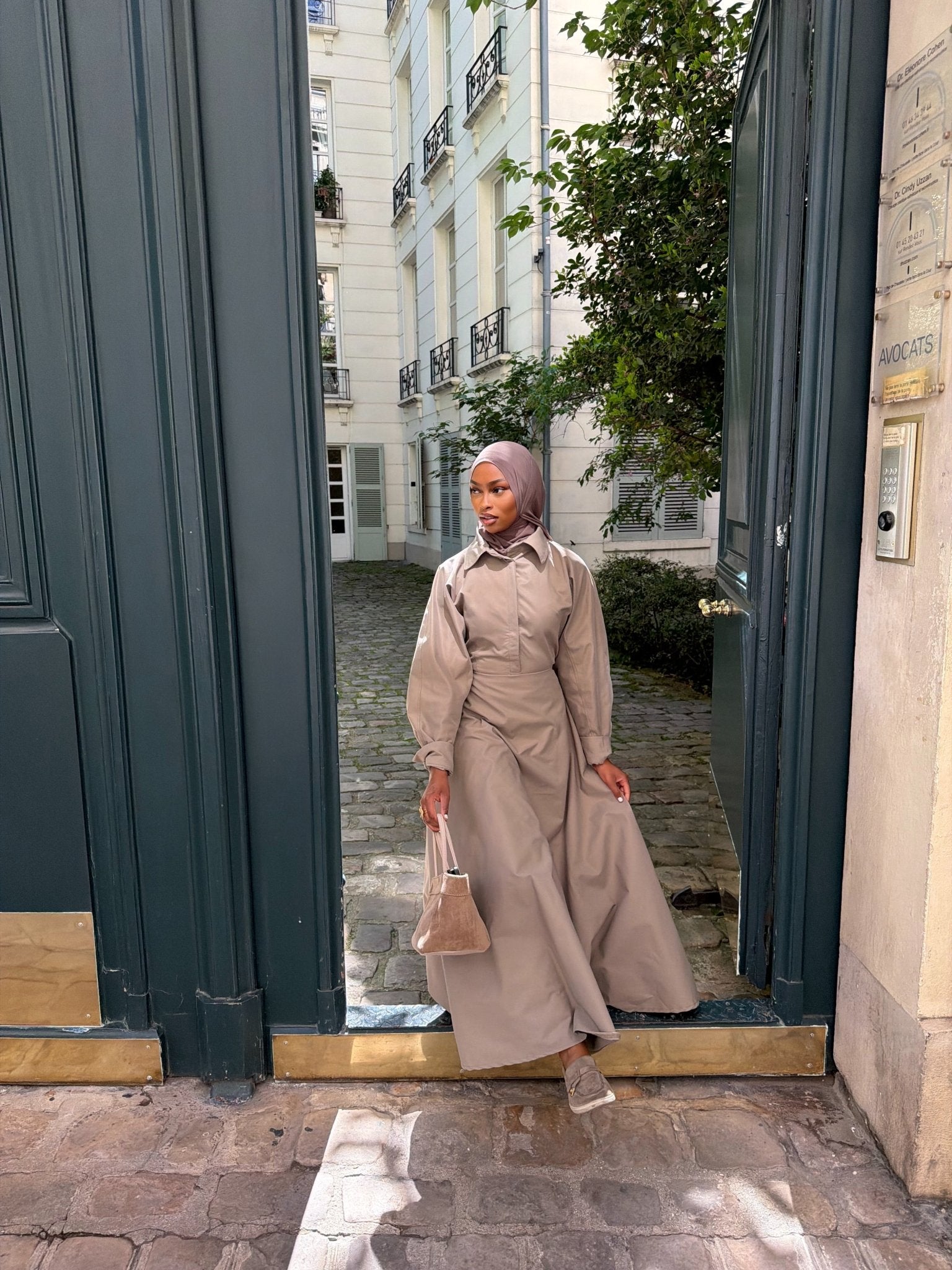 Robe Santorini Taupe - TAHIRA