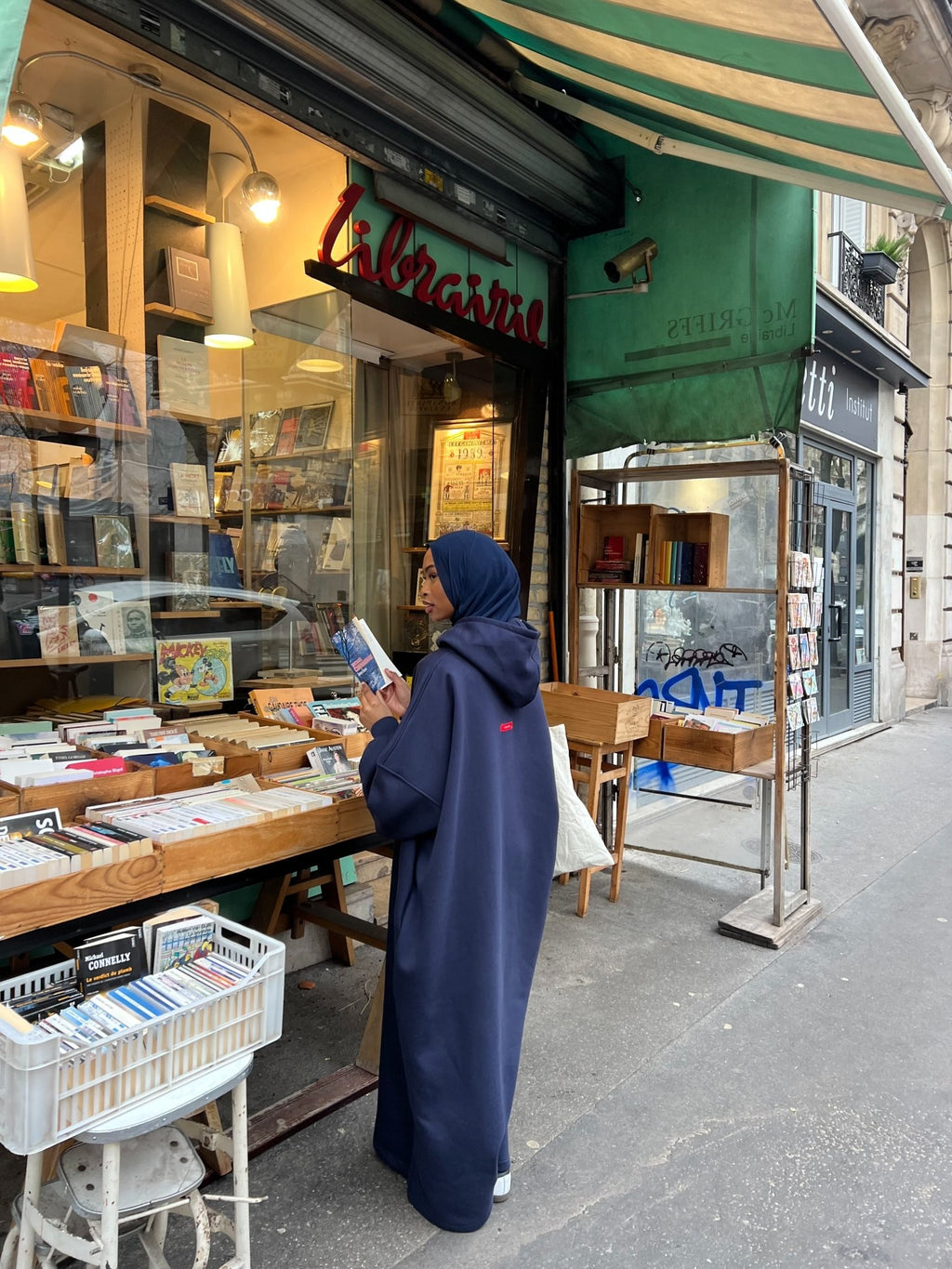 Robe Sweat Layyin Bleu Nuit - TAHIRA