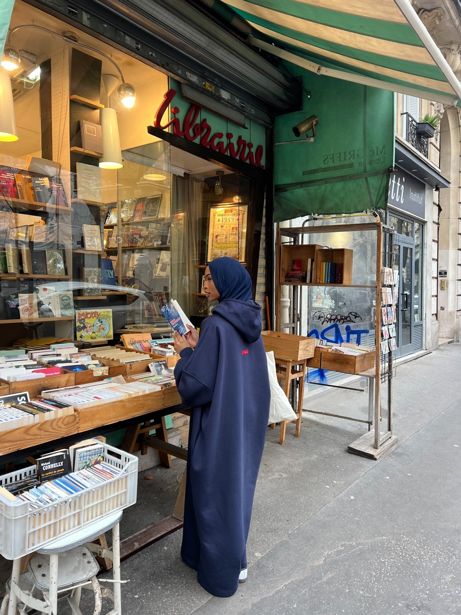 Robe Sweat Layyin Bleu Nuit - TAHIRA