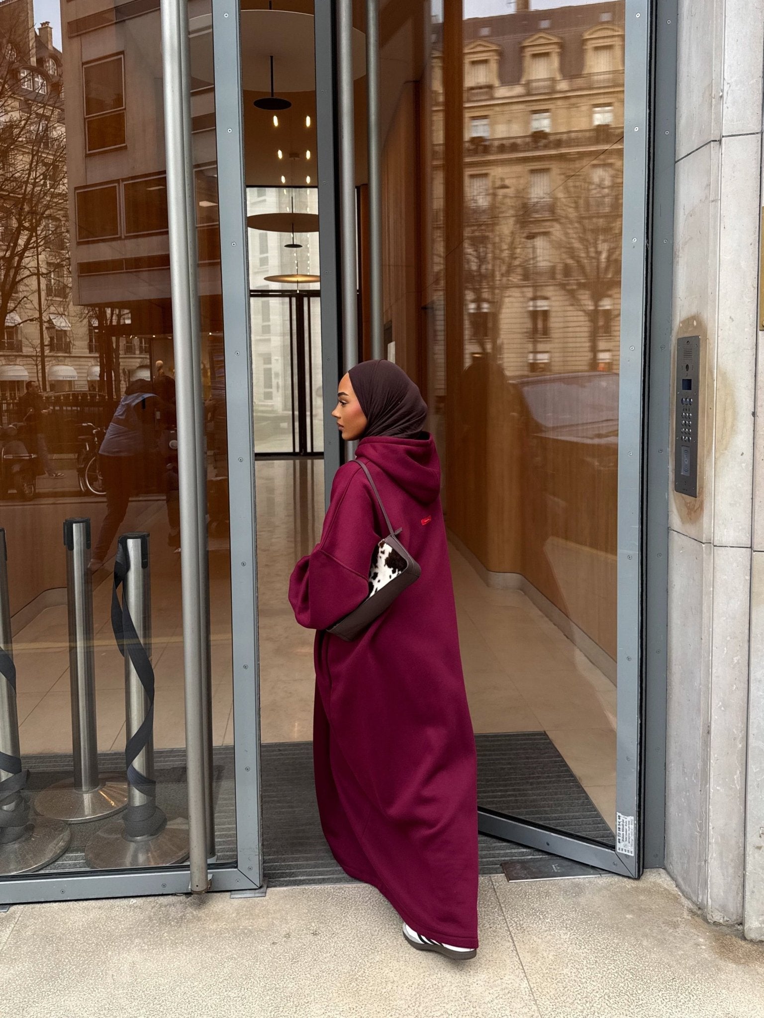 Robe Sweat Layyin Bordeau - TAHIRA