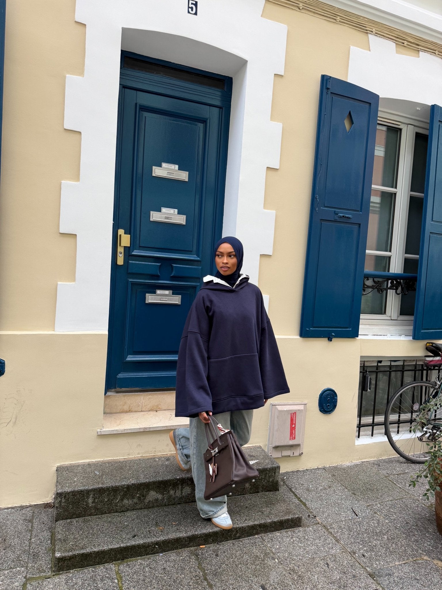 Sweat Oversize Naïla Bleu Nuit - TAHIRA