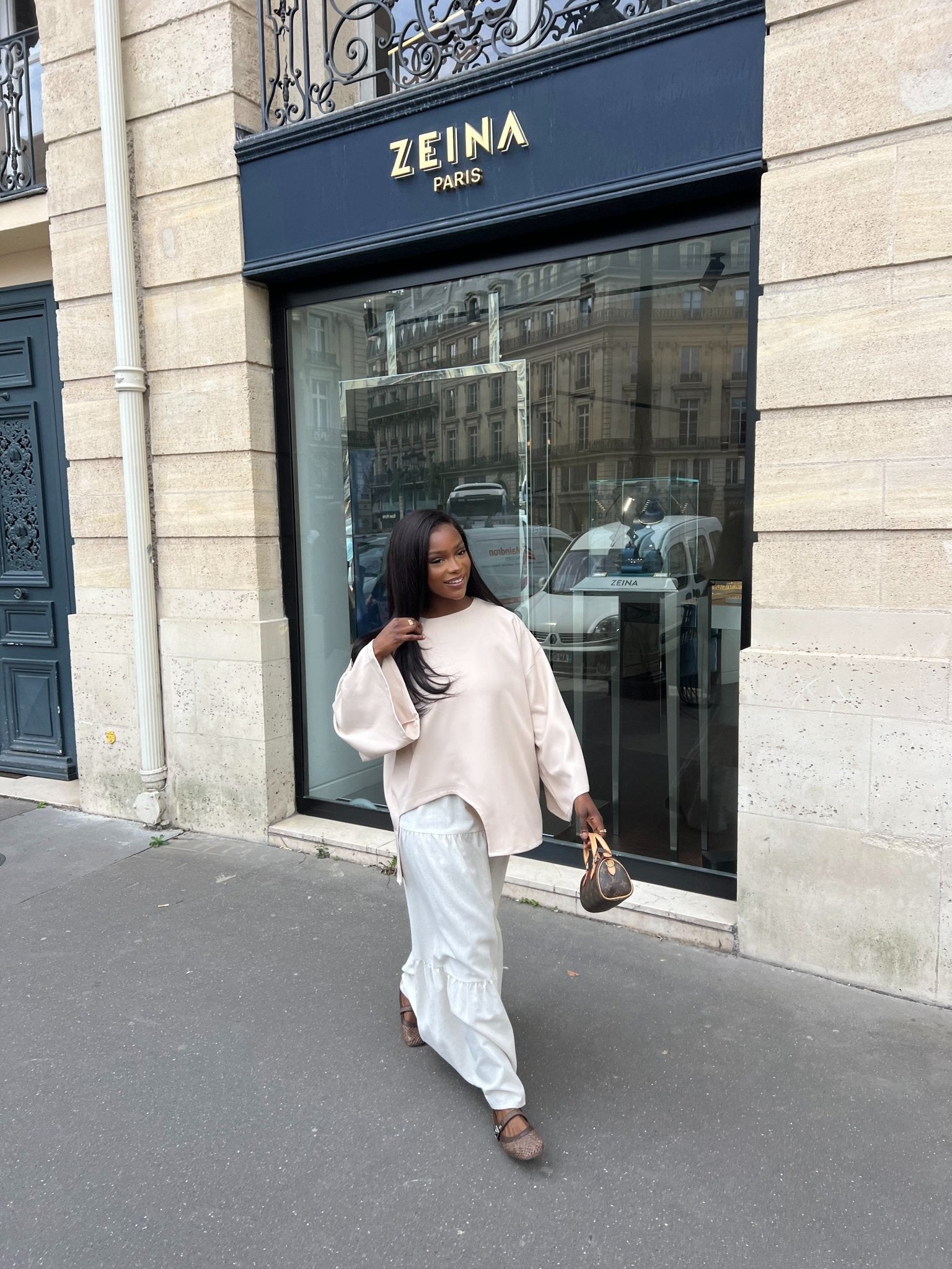 T-shirt Oversize by Tahira Beige - TAHIRA