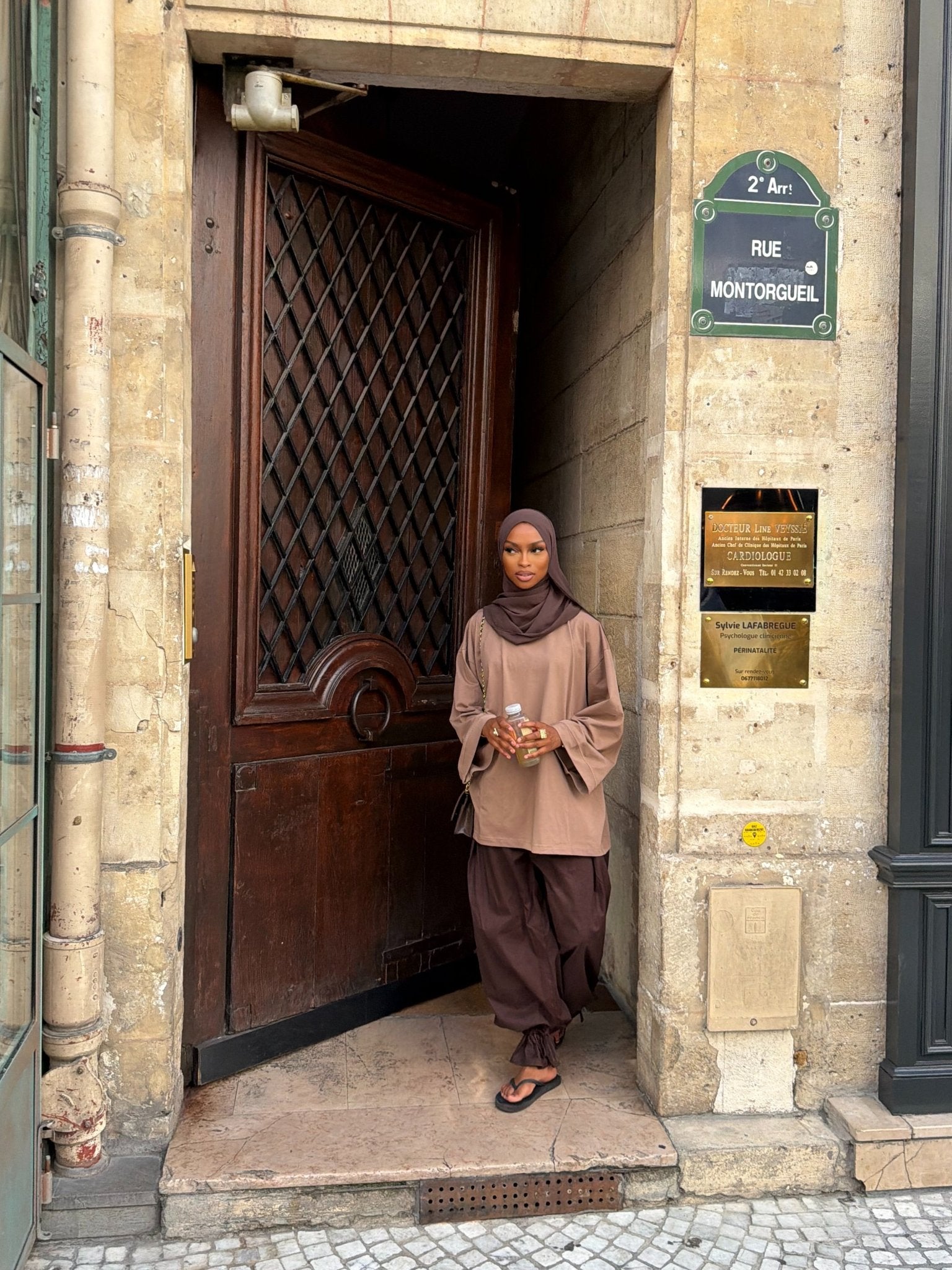 T-shirt Oversize Inaya Café au lait - TAHIRA