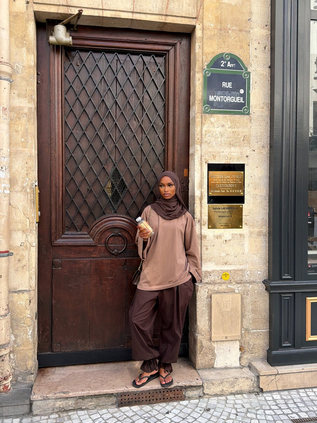 T-shirt Oversize Inaya Café au lait - TAHIRA