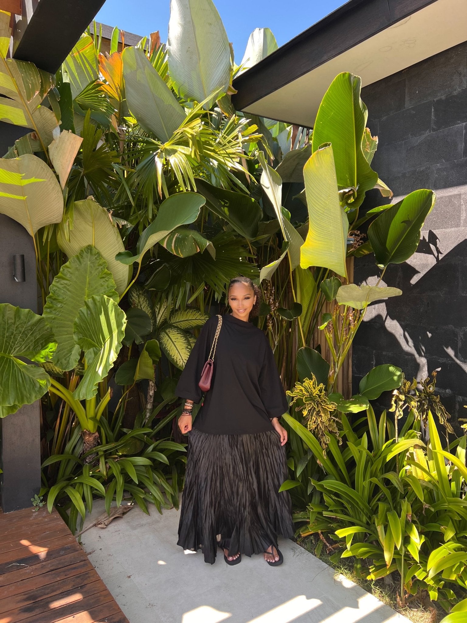 T-shirt Oversize Inaya Noir - TAHIRA