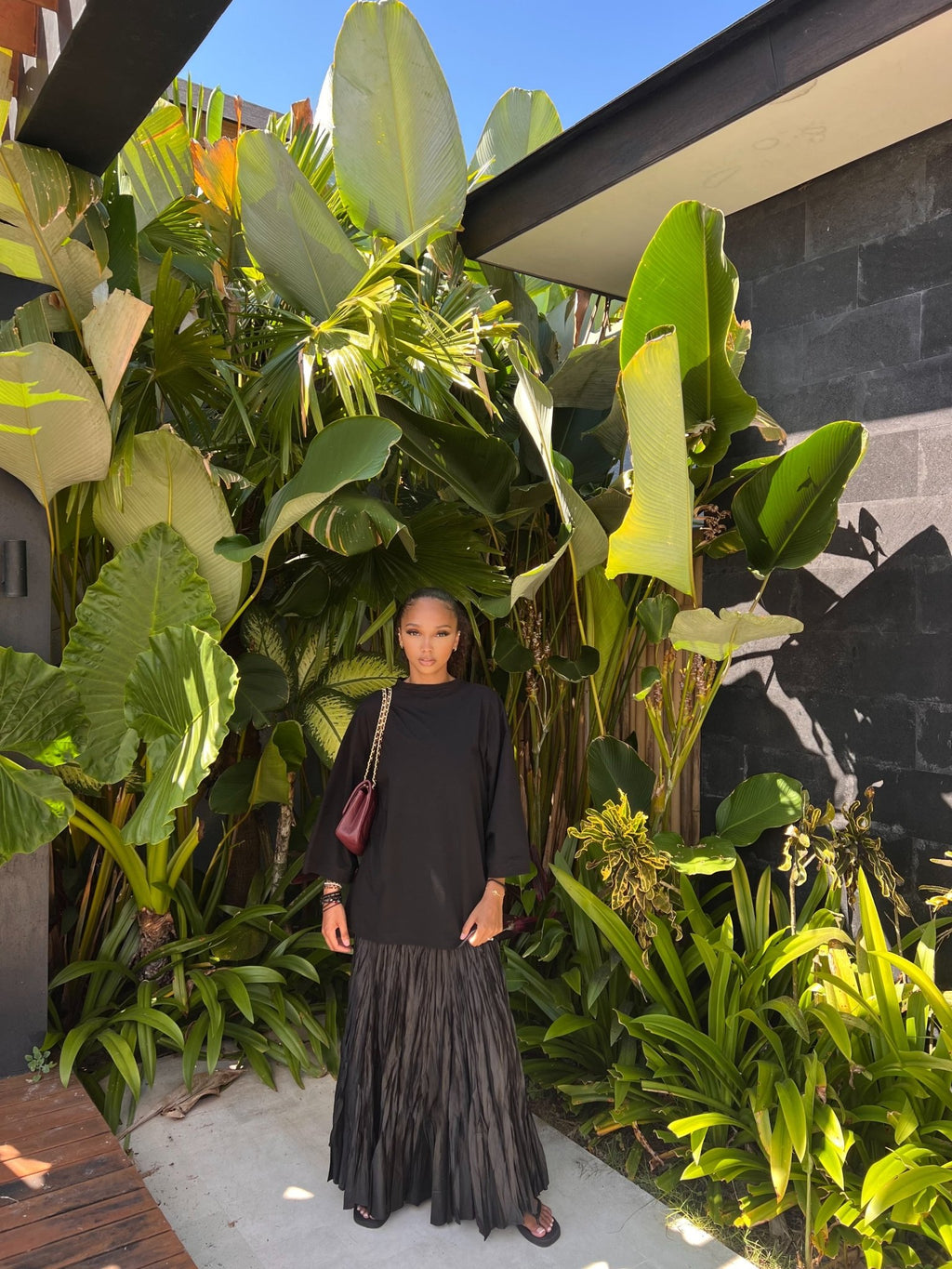 T-shirt Oversize Inaya Noir - TAHIRA