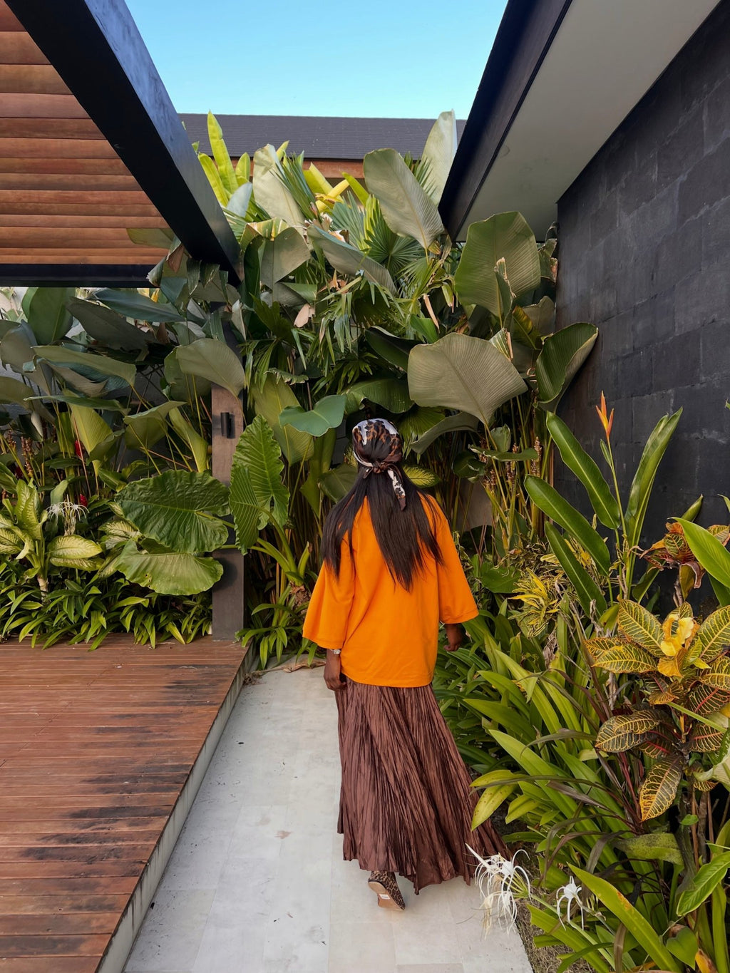 T-shirt Oversize Inaya Orange - TAHIRA