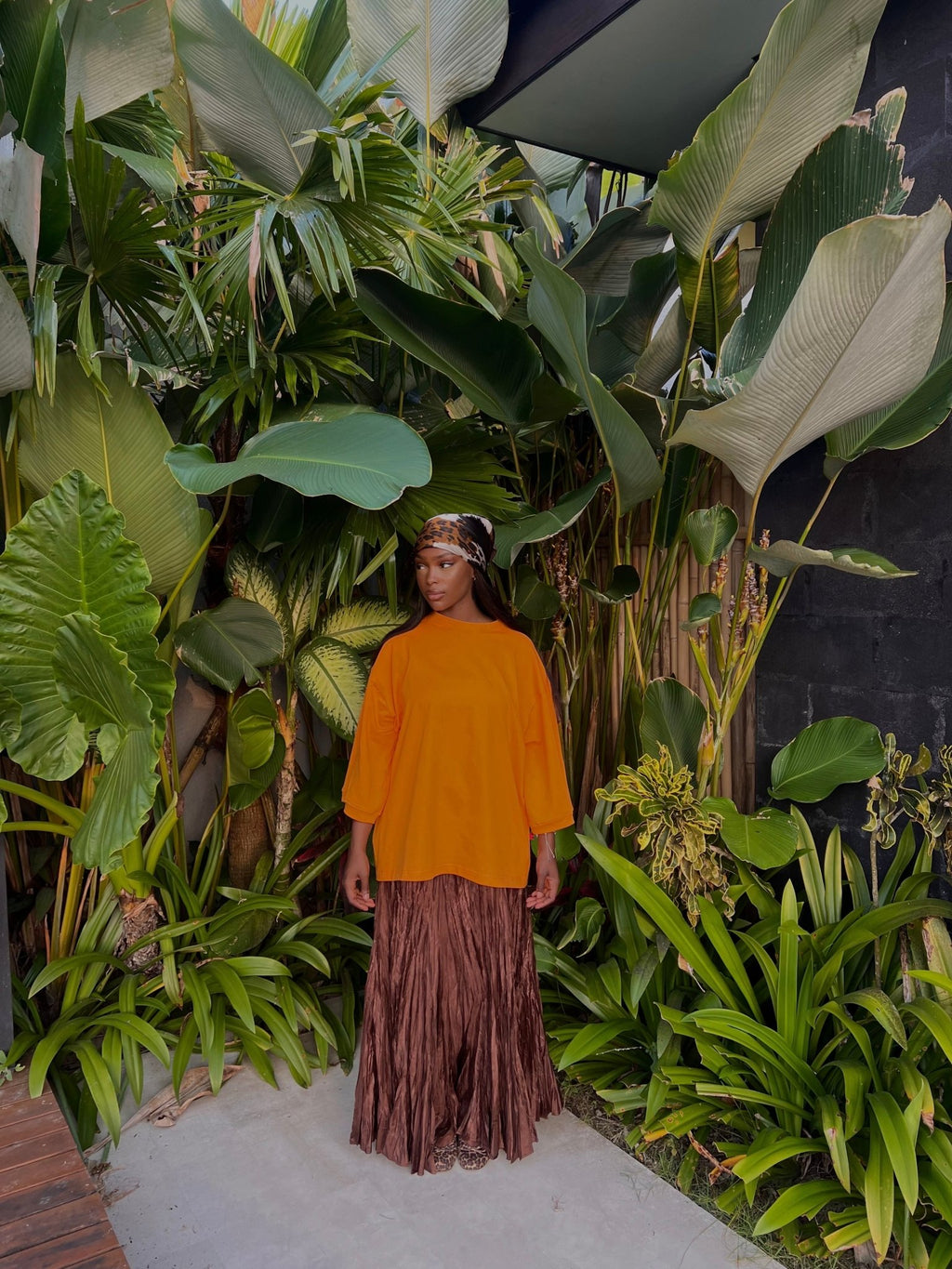 T-shirt Oversize Inaya Orange - TAHIRA