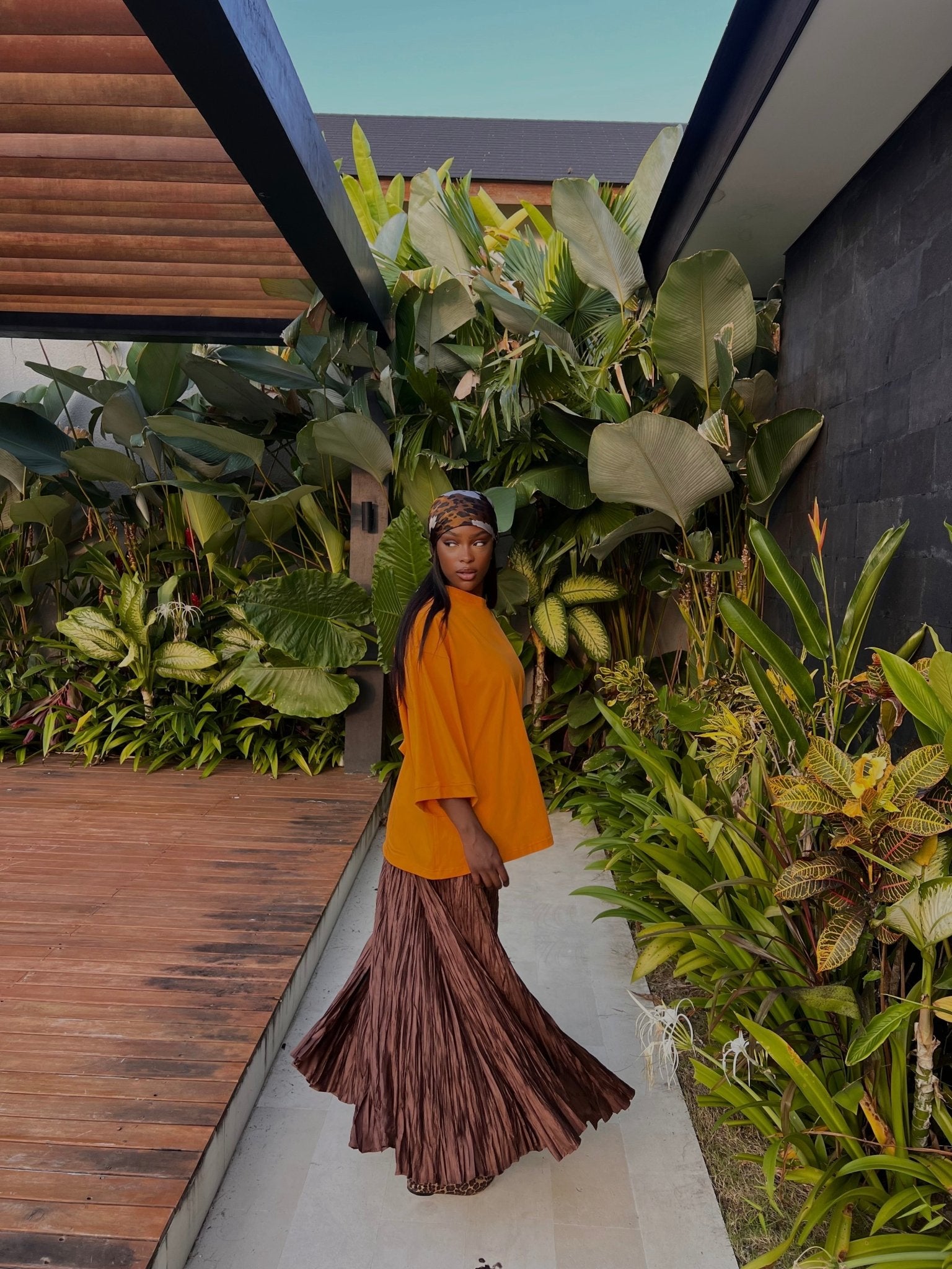 T-shirt Oversize Inaya Orange - TAHIRA