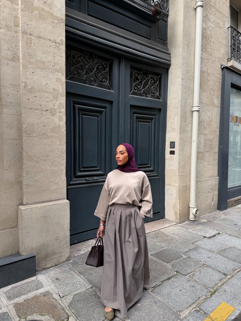 T-shirt Oversize Premium Taupe - TAHIRA