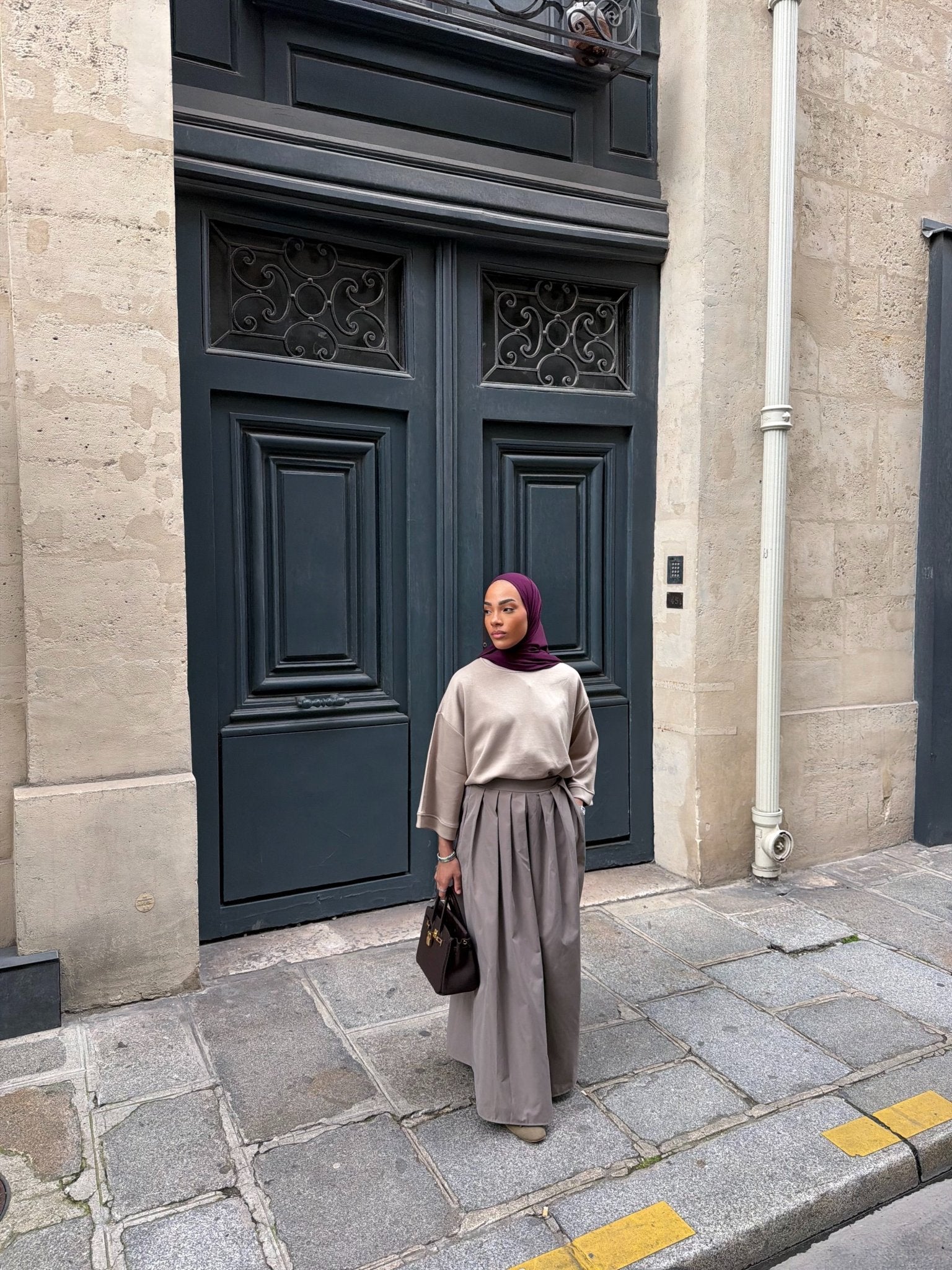 T-shirt Oversize Premium Taupe - TAHIRA