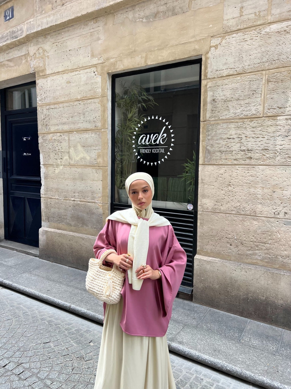 T-shirt Oversize Vieux Rose - TAHIRA