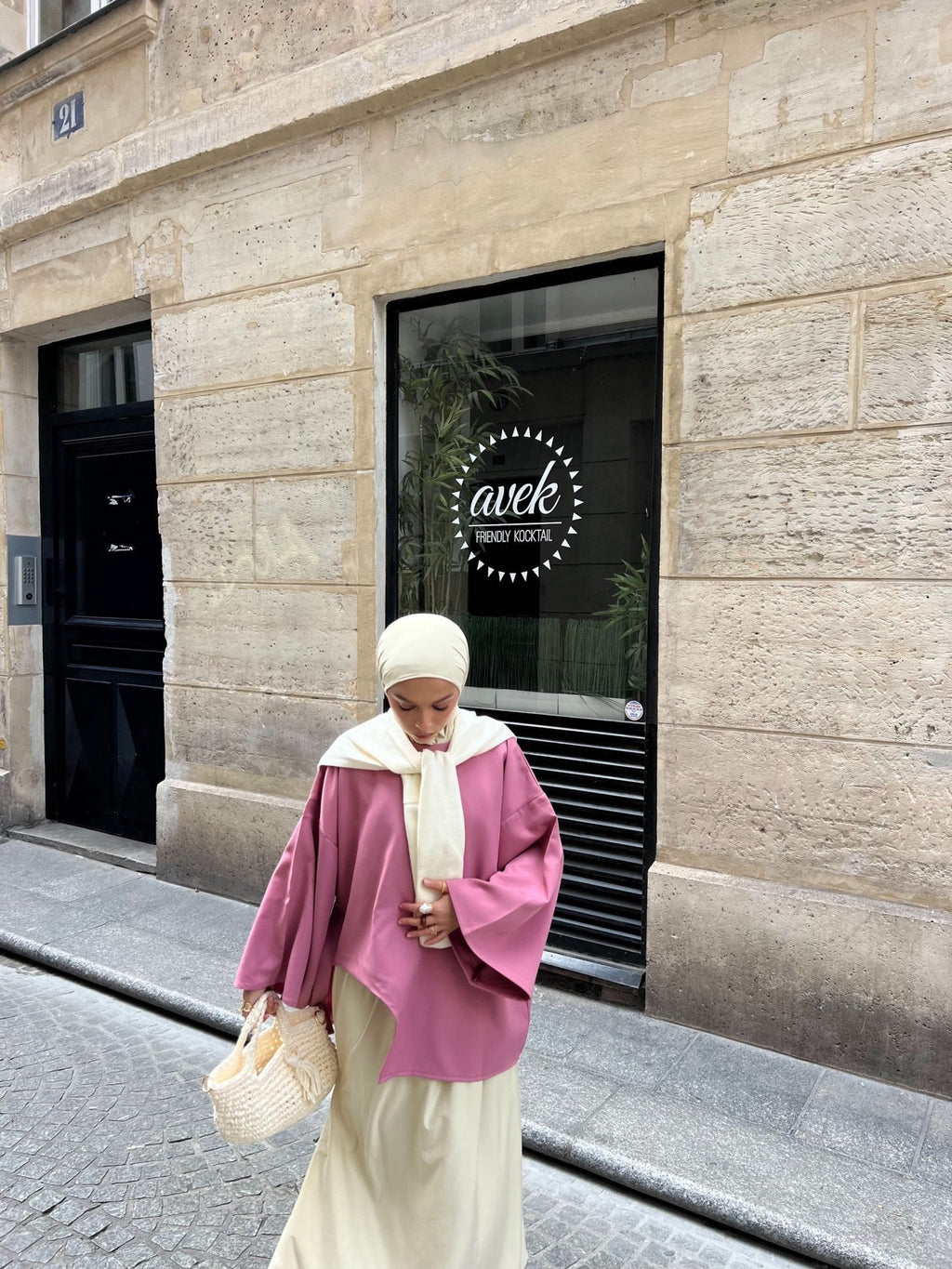 T-shirt Oversize Vieux Rose - TAHIRA