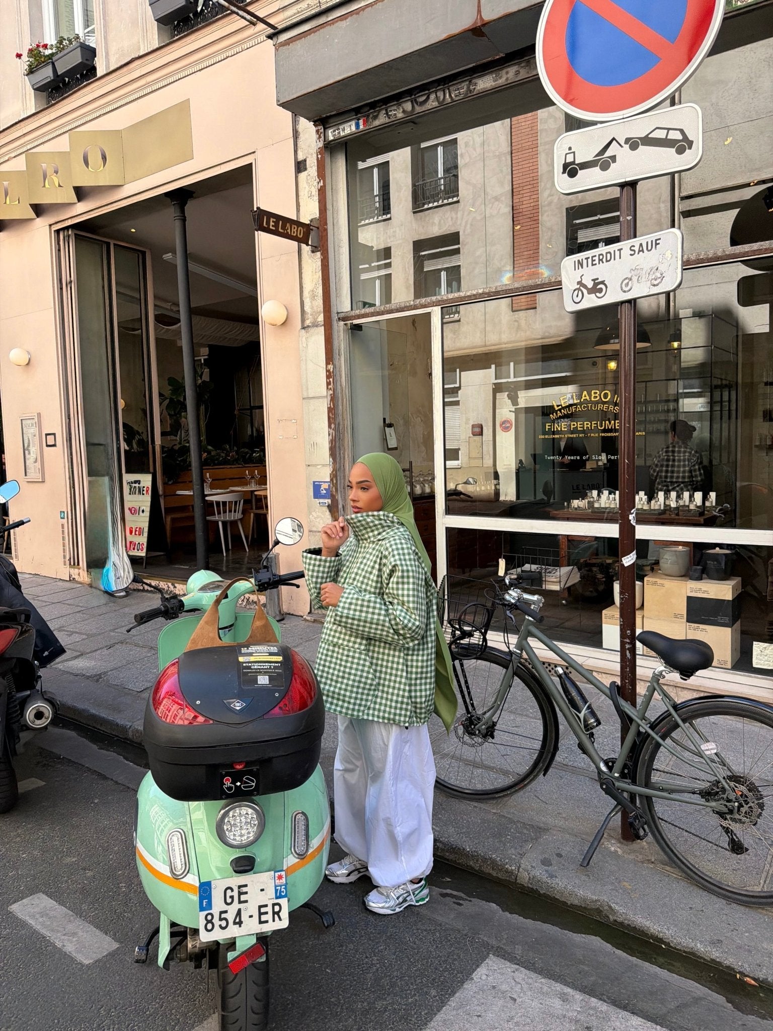 Veste Amara Vert - Blanc (Carreaux) - TAHIRA