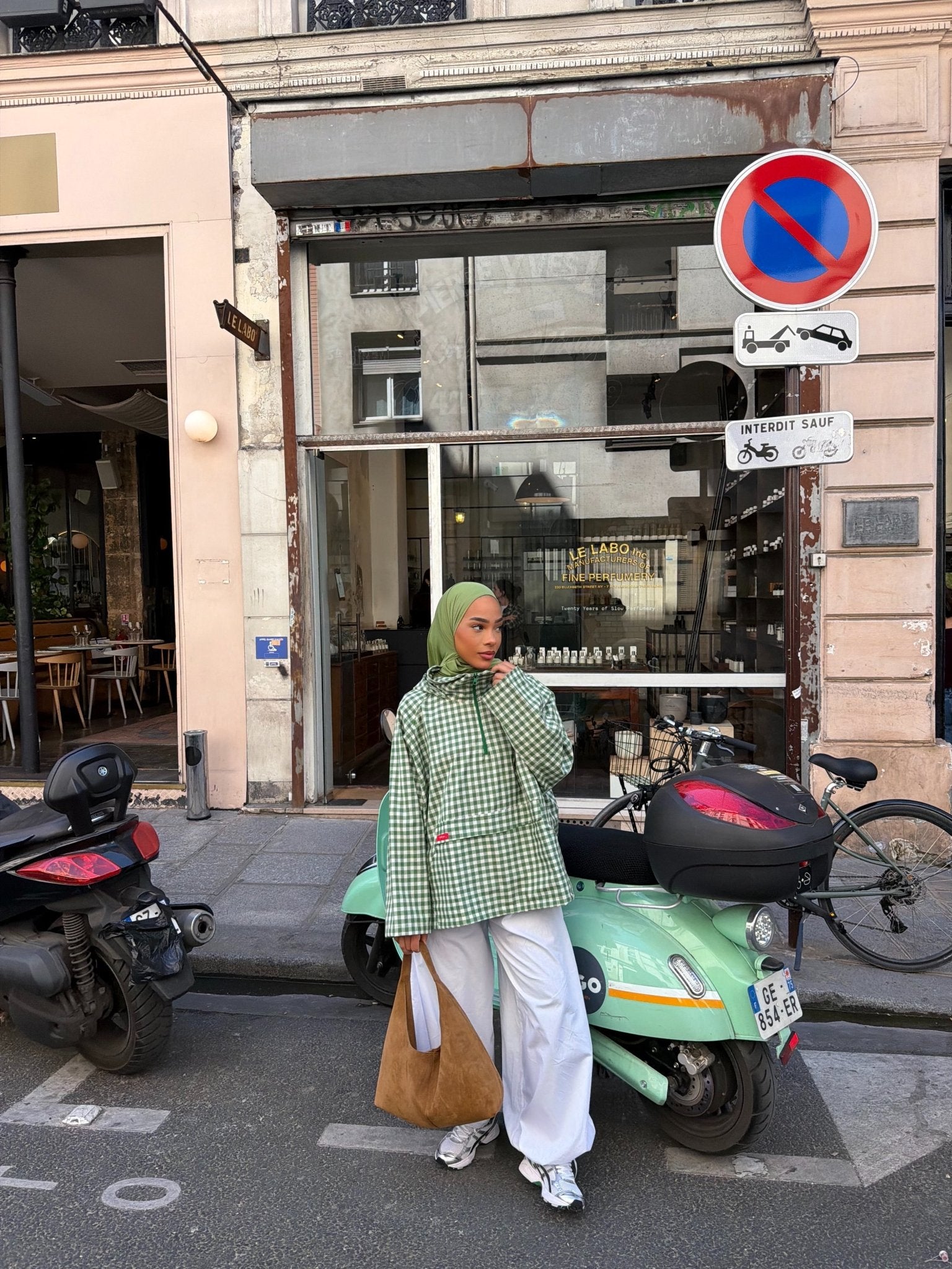 Veste Amara Vert - Blanc (Carreaux) - TAHIRA