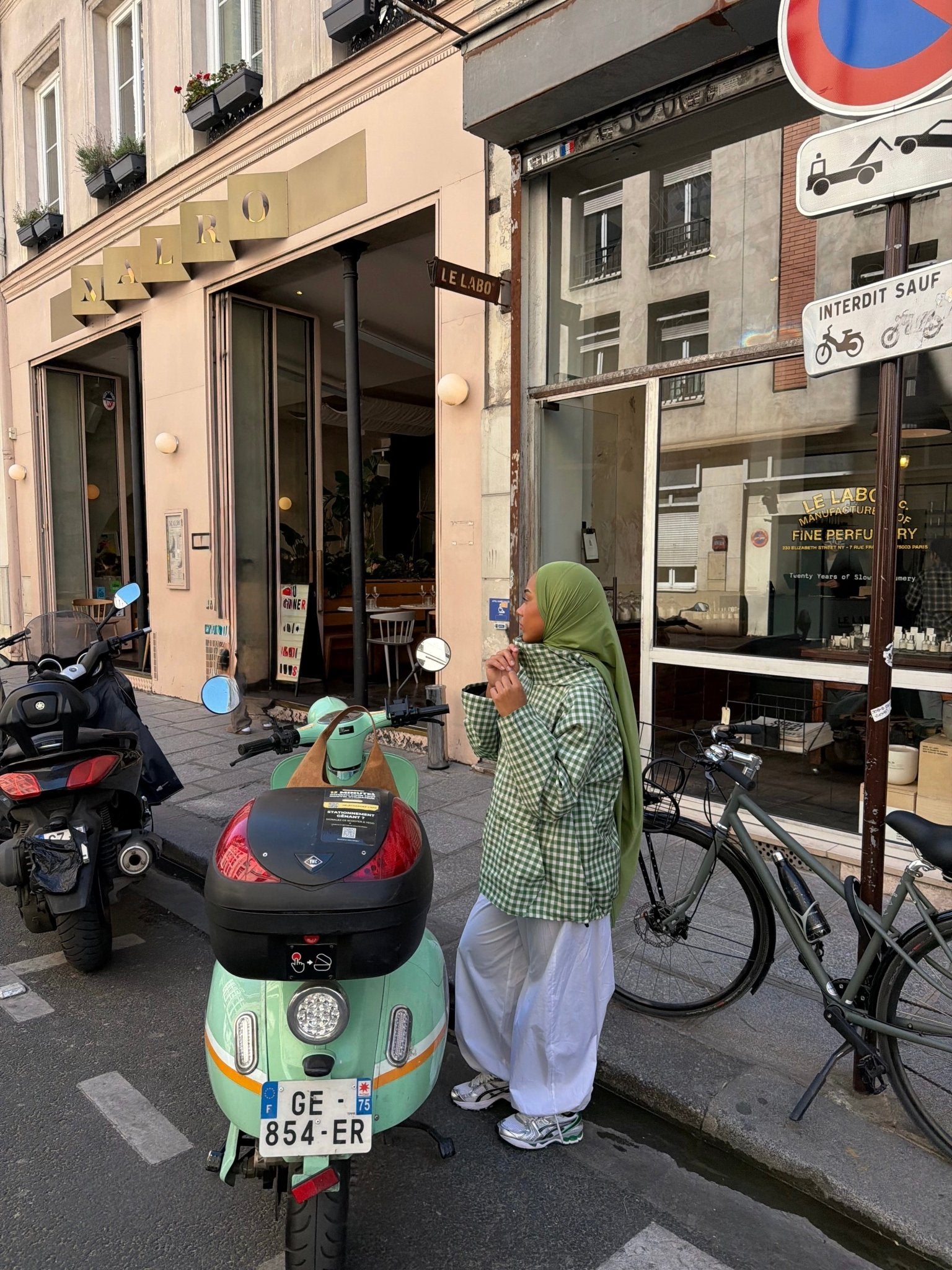 Veste Amara Vert - Blanc (Carreaux) - TAHIRA