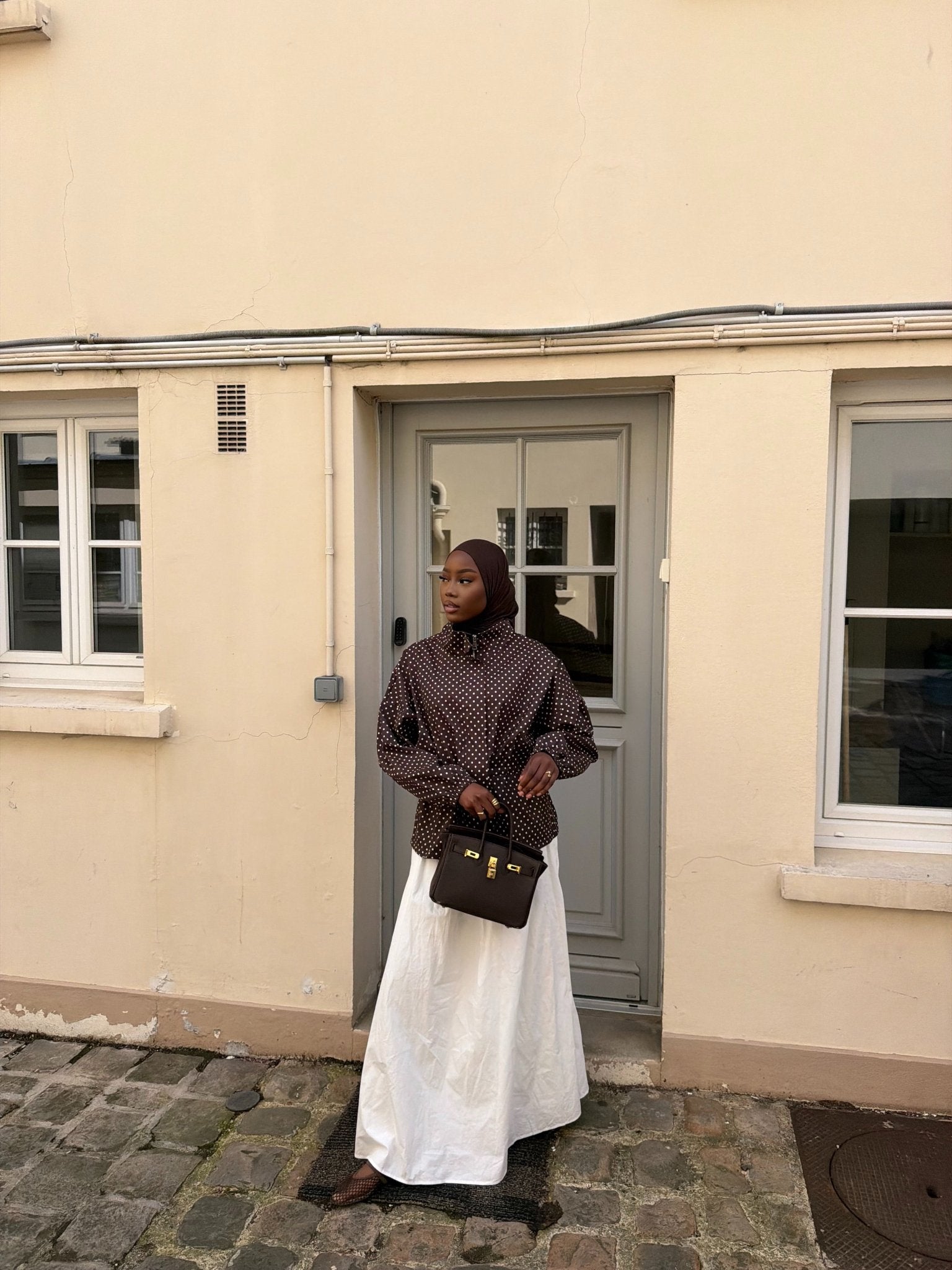 Veste Lola Marron (Pois blancs) - TAHIRA