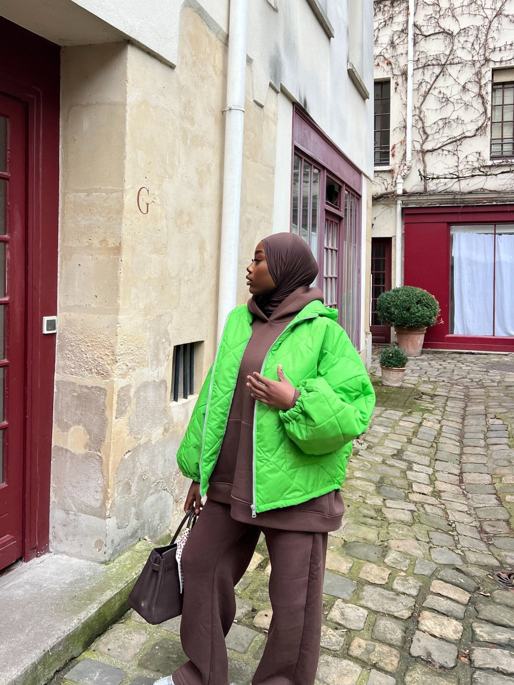 Veste Matelassé Ohio Vert Lime - TAHIRA