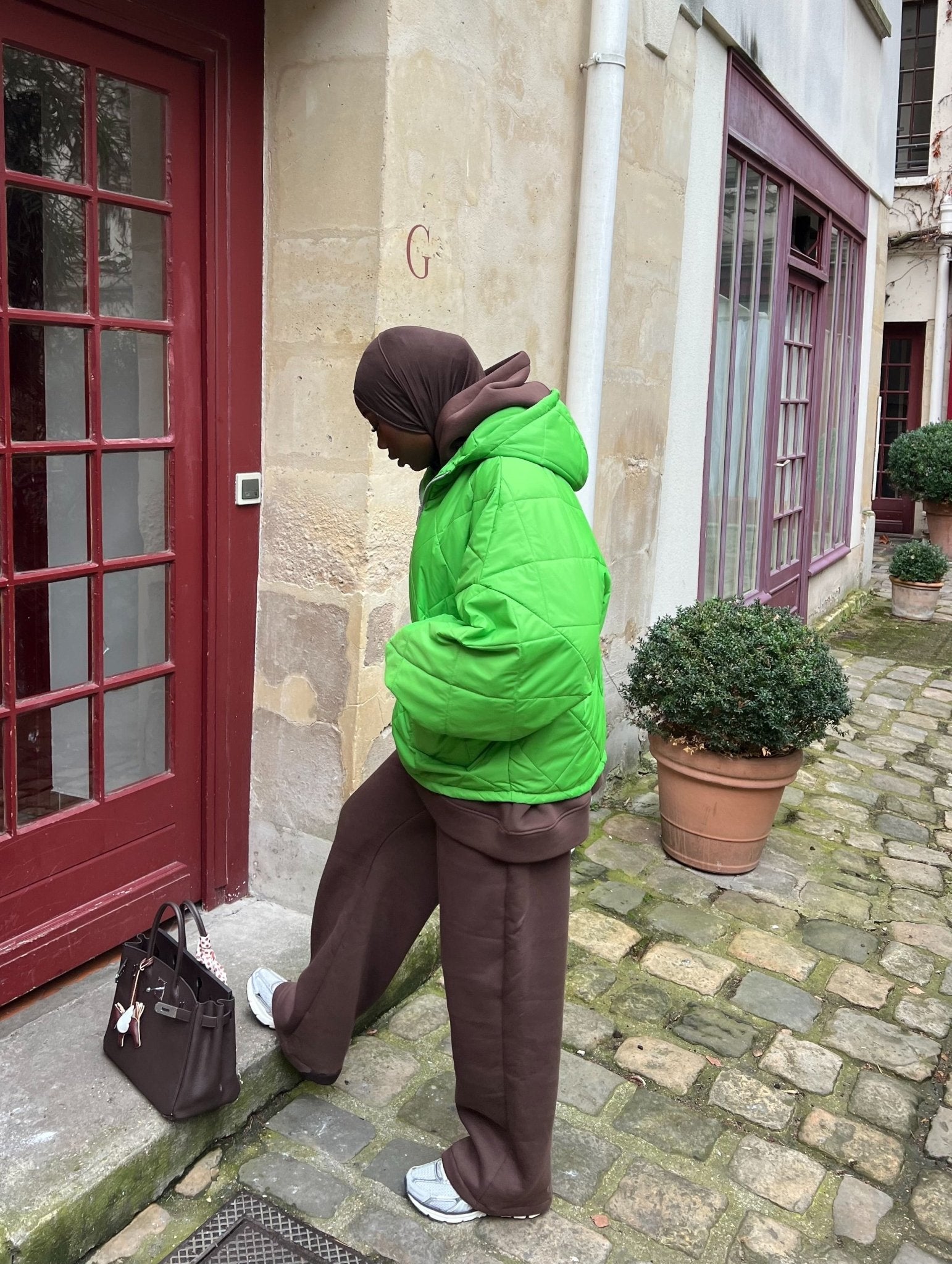 Veste Matelassé Ohio Vert Lime - TAHIRA