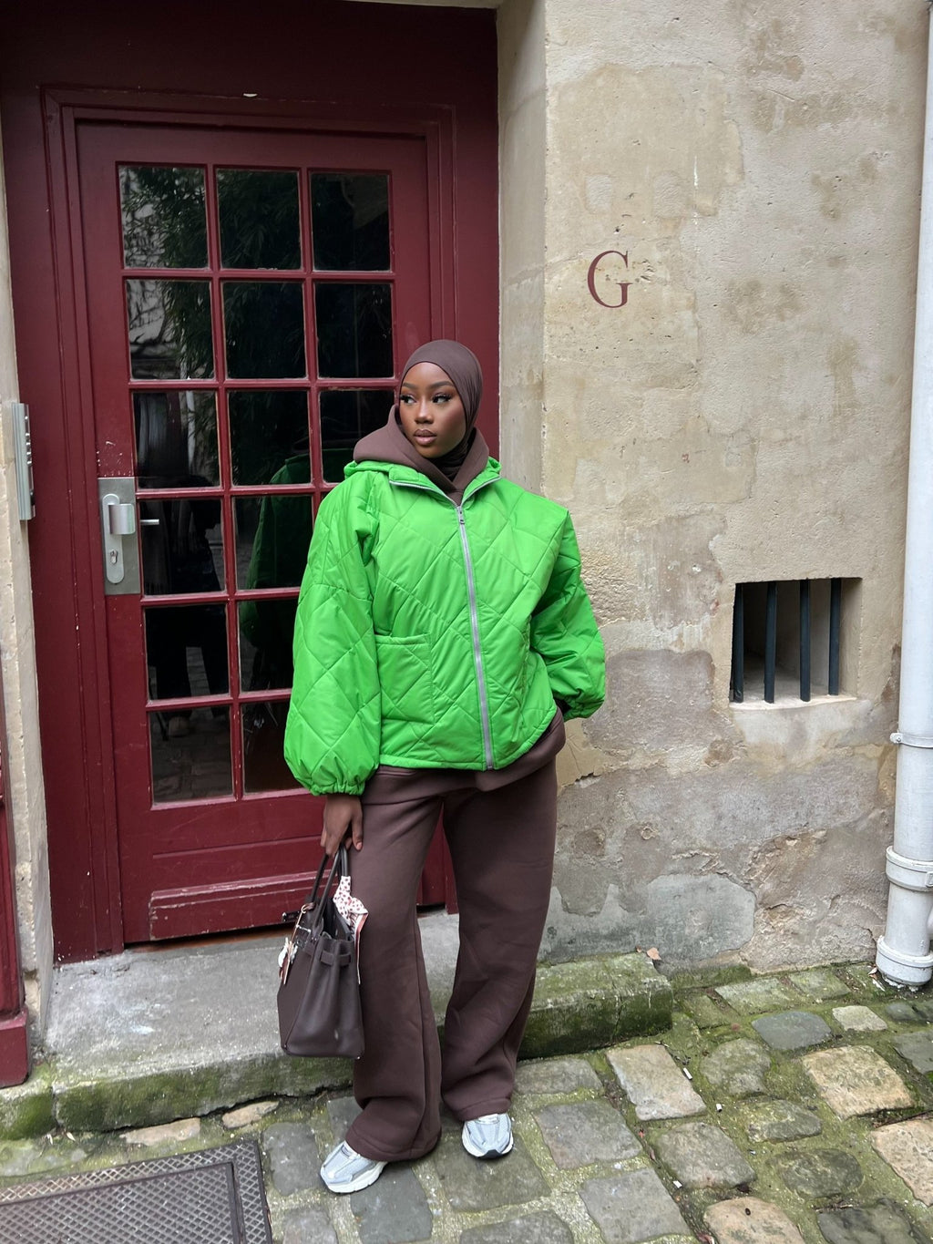 Veste Matelassé Ohio Vert Lime - TAHIRA
