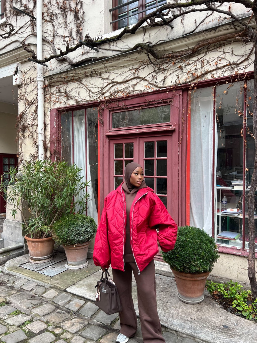 Veste Matelassé Rouge Ohio - TAHIRA